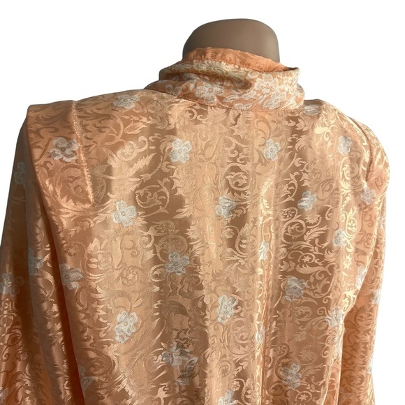 3/$30 🍂 Schrader Vintage Orange and Cream Satin Pleated Dress - Picture 9 of 10